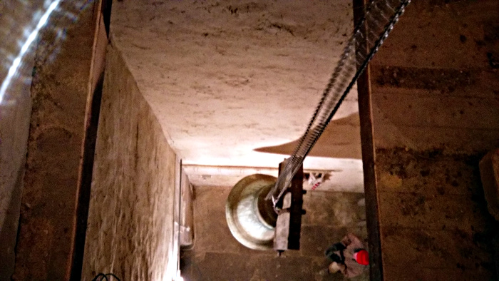First bell descending to ground floor